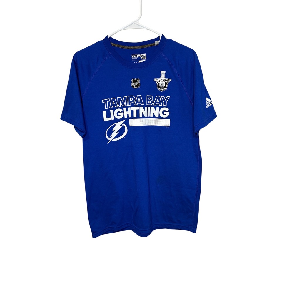 Tampa Bay Lightning NHL Adidas 2021 Stanley Cup Playoffs T-Shirt Mens